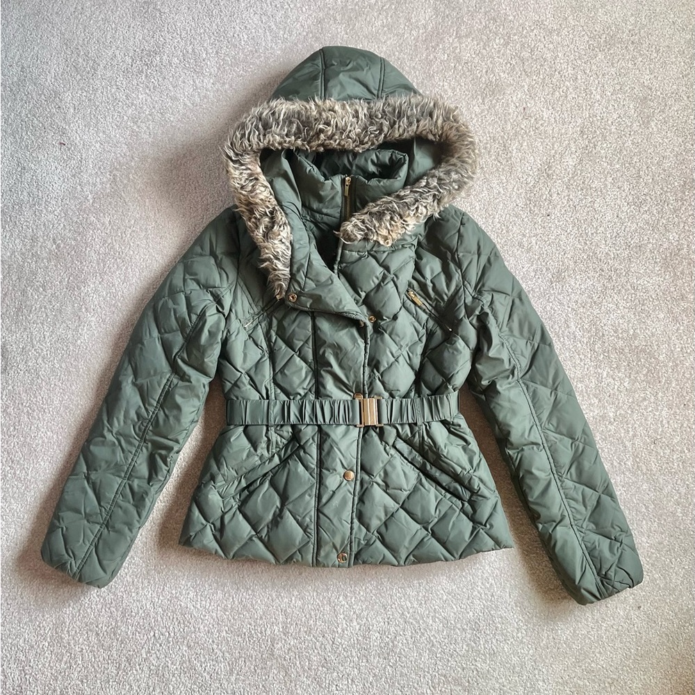 Express belted down jacket Sz M